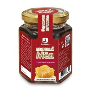 Пантовый мед с красным корнем 210 гр.